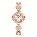 Mark Fairwhale Luxury Four-Leaf Clover Luxury Women's Bracelet Watch – Diamond Bezel Quartz Timepiece