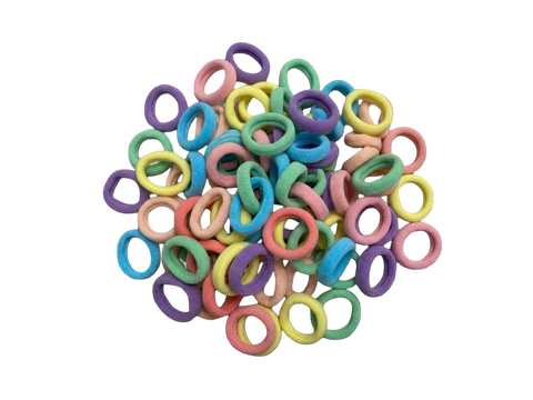 100 Piece Premium Multi-Color Soft Elastic Scrunchies Set Seamless Cotton Hair Ties
