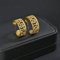 Custom Name Drop Earrings – Personalized Gold Plated Stainless Steel Initial Chain Earrings